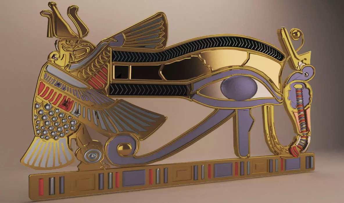  Ancient Egypt -Eye Of Horus Low-poly 3D model_0