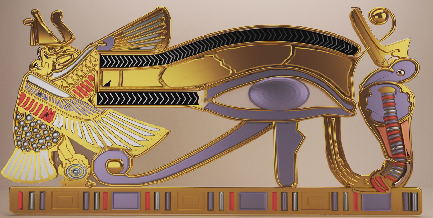  Ancient Egypt -Eye Of Horus Low-poly 3D model_1