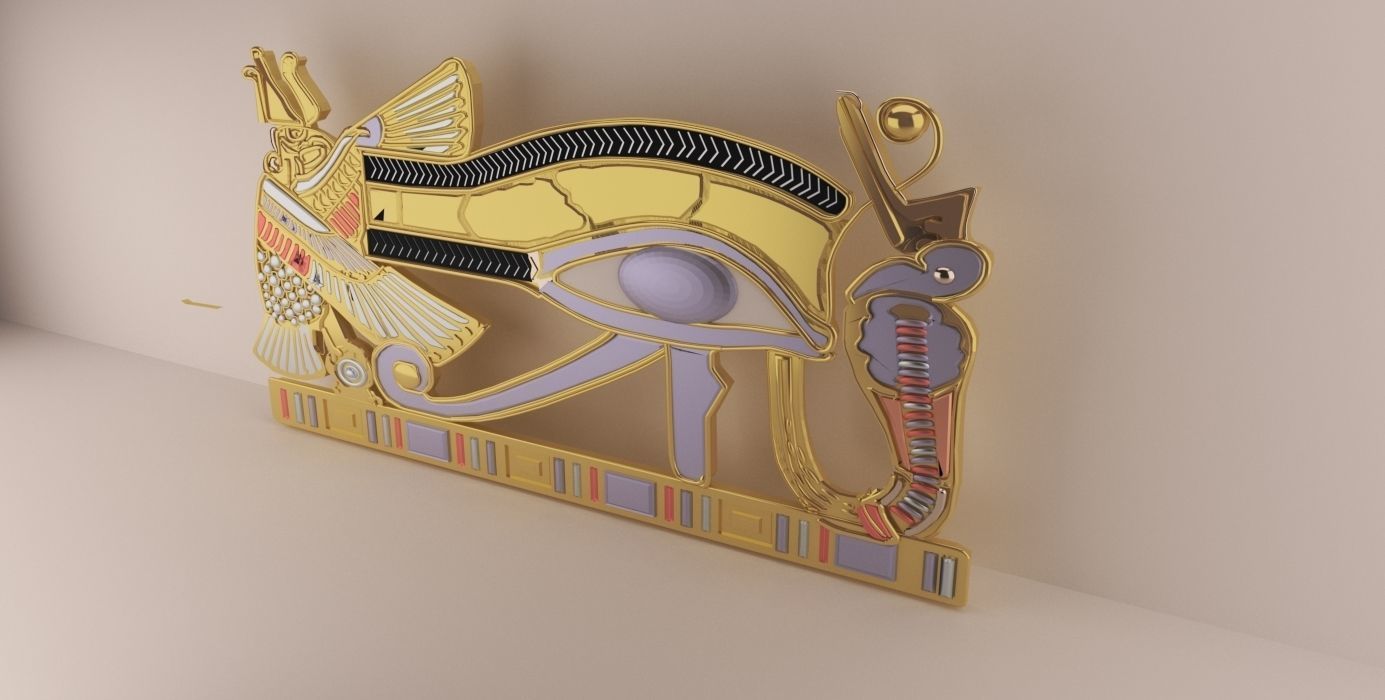  Ancient Egypt -Eye Of Horus Low-poly 3D model_2