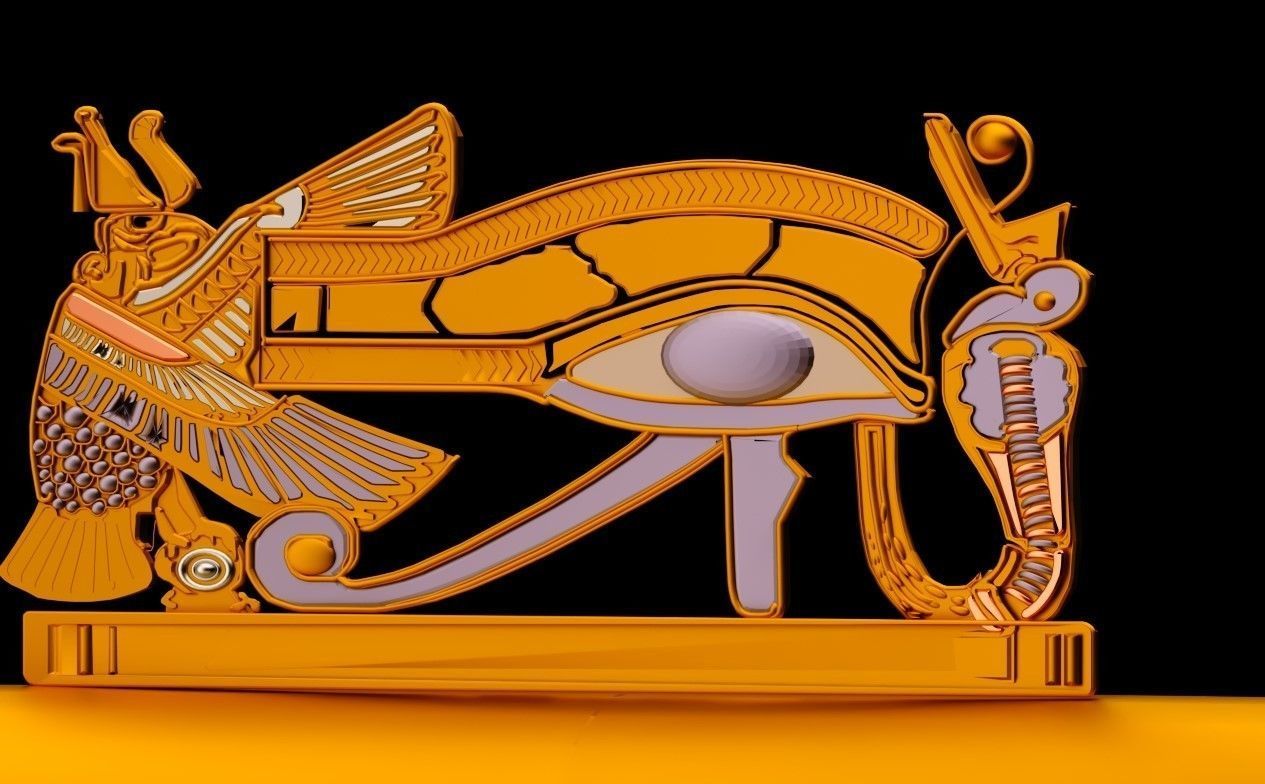  Ancient Egypt -Eye Of Horus Low-poly 3D model_3