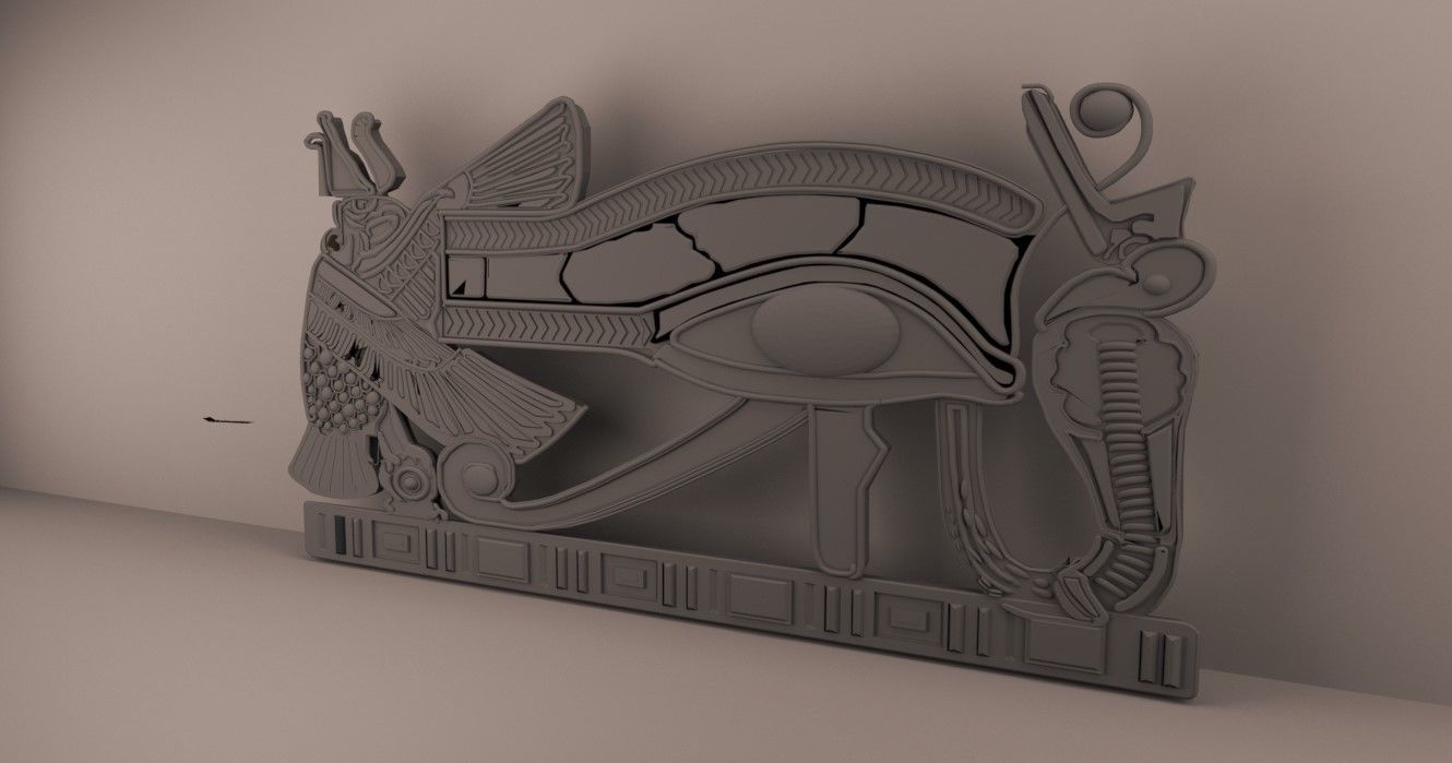  Ancient Egypt -Eye Of Horus Low-poly 3D model_4