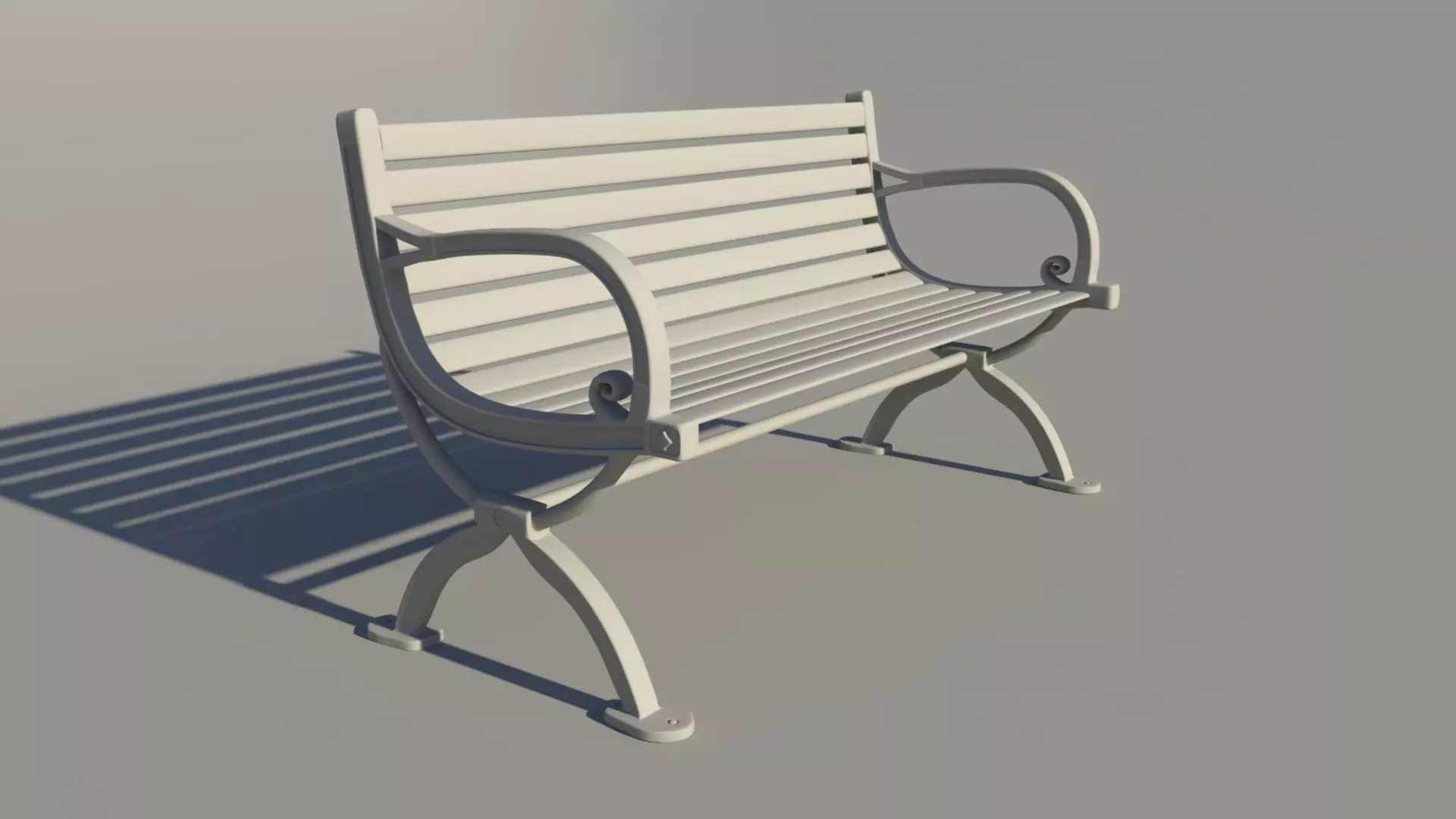 Bench Free low-poly 3D model_0