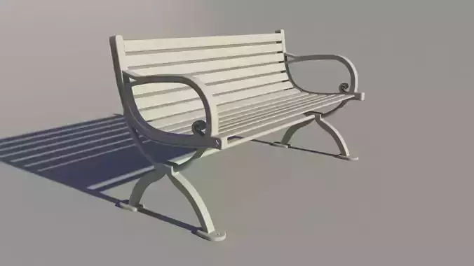 Bench Free low-poly 3D model