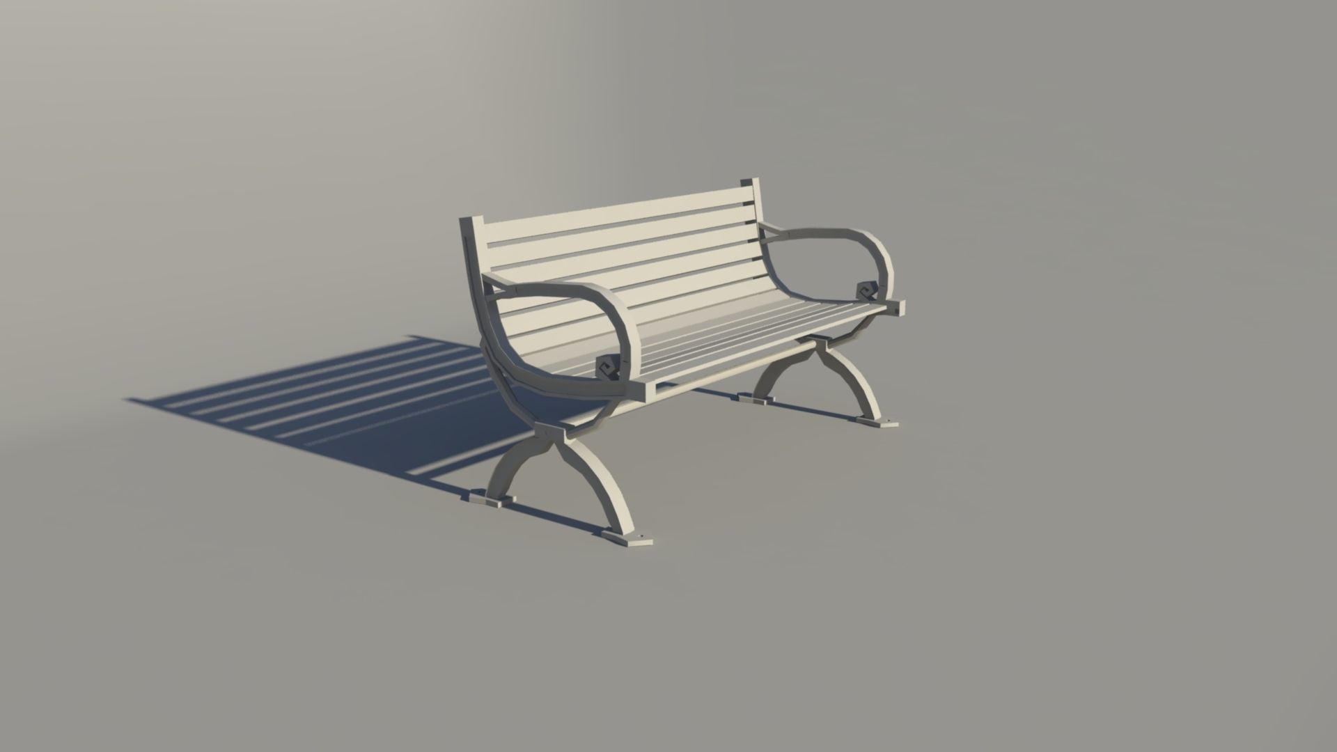Bench Free low-poly 3D model_1