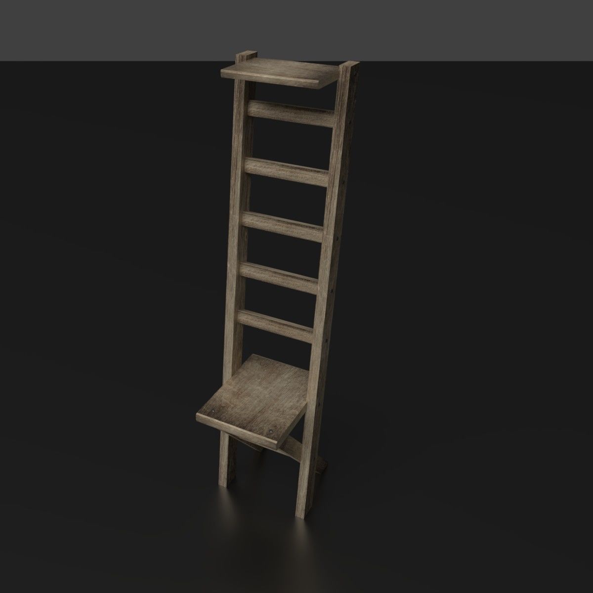Wood Ladder Pack Low-poly 3D model_13