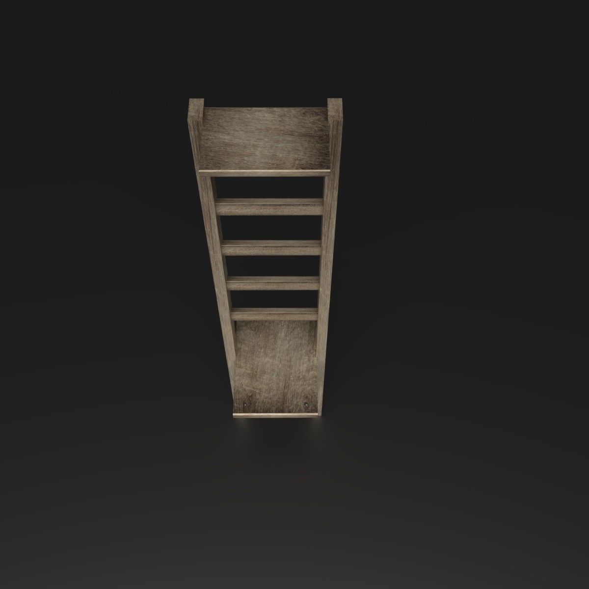Wood Ladder Pack Low-poly 3D model_2