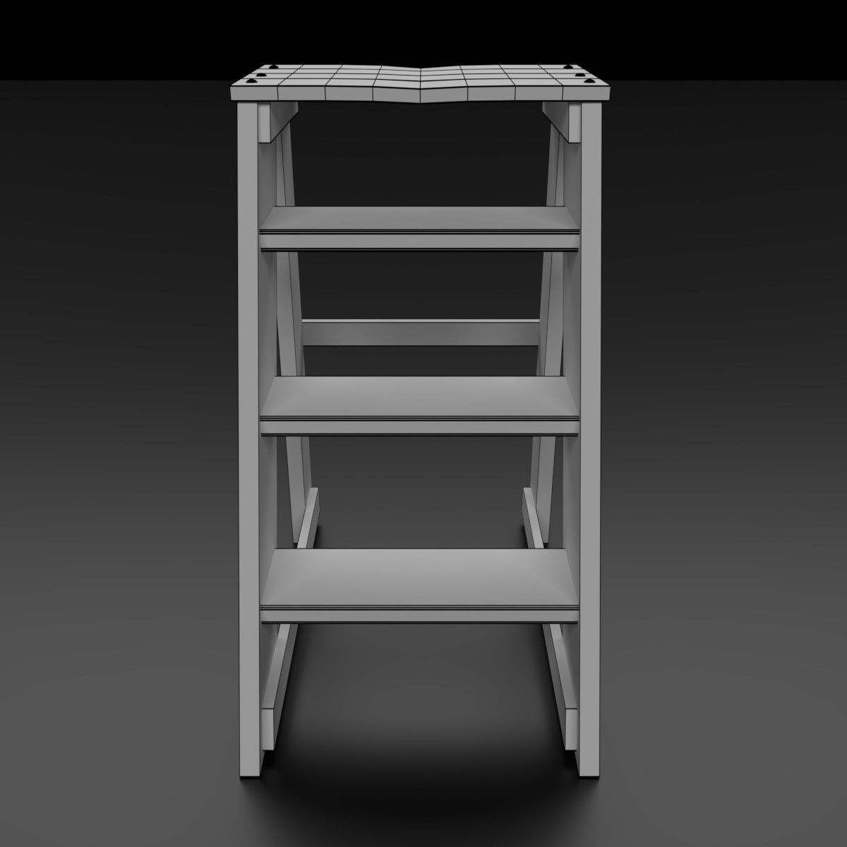 Wood Ladder Pack Low-poly 3D model_14
