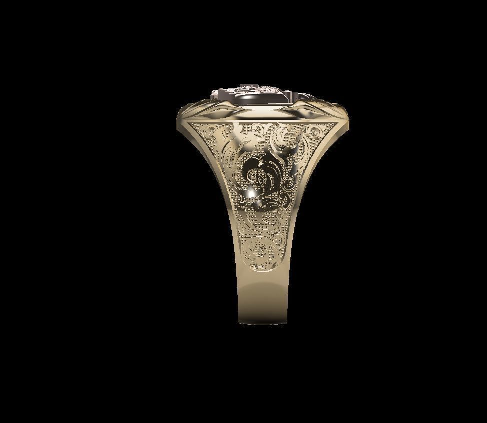 Male USA Eagle ring 3D print model 3D print model_16