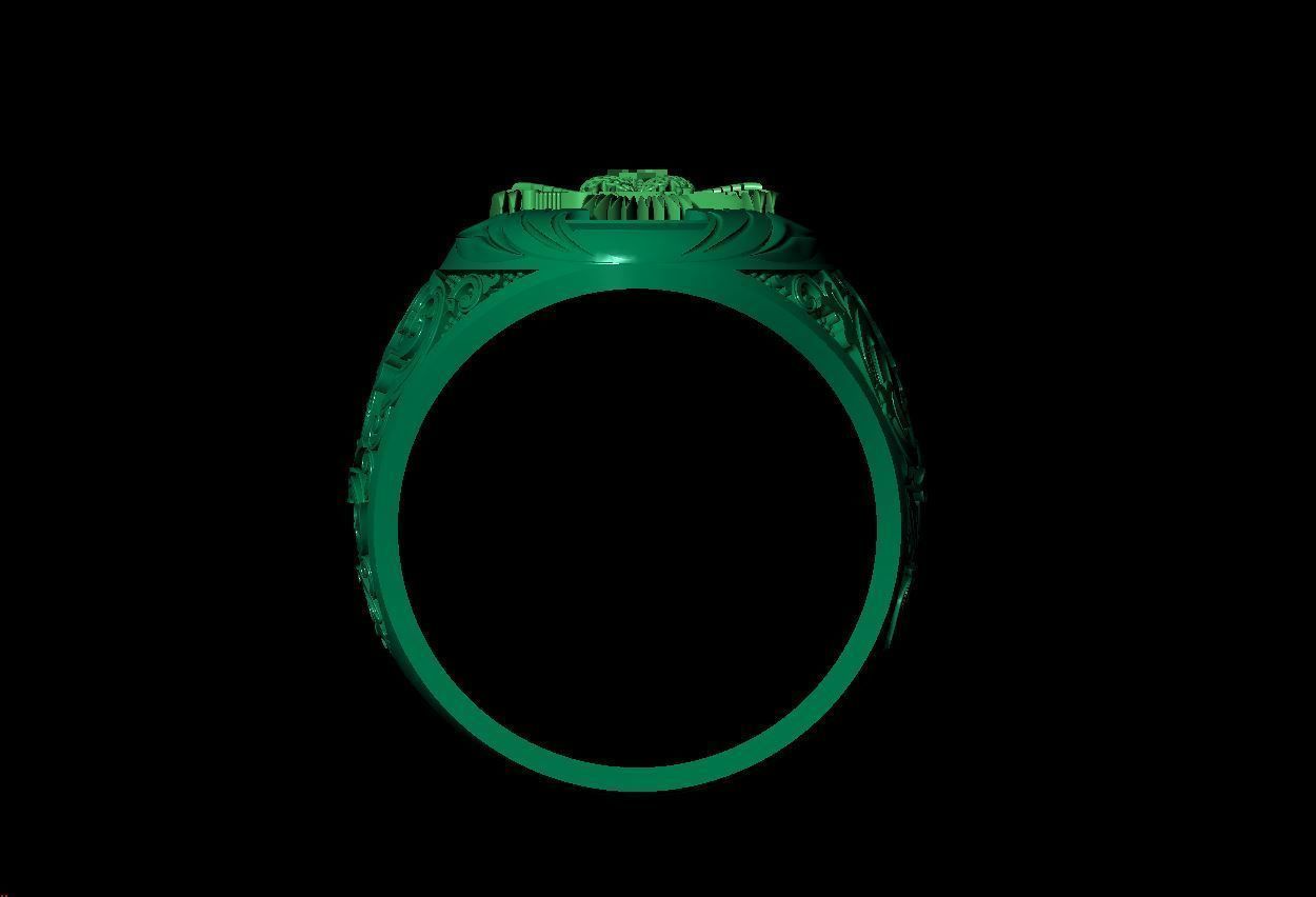 Male USA Eagle ring 3D print model 3D print model_12