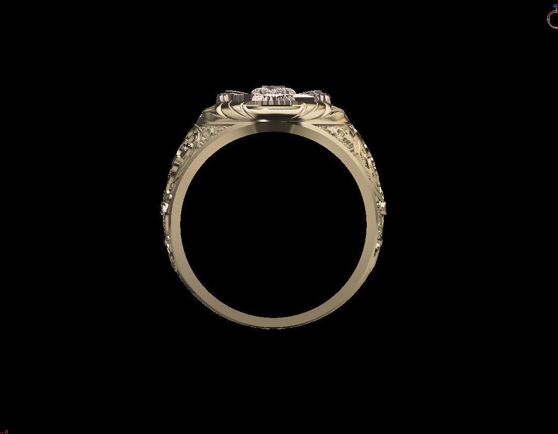 Male USA Eagle ring 3D print model 3D print model_15