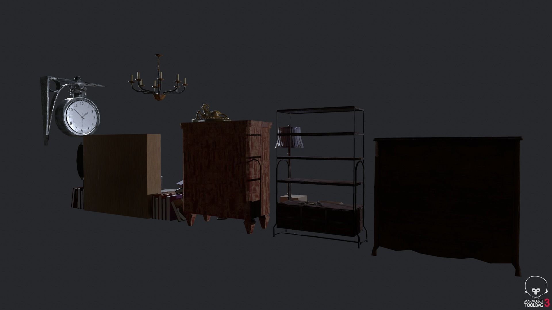 Horror Props Pack Low-poly 3D model_1