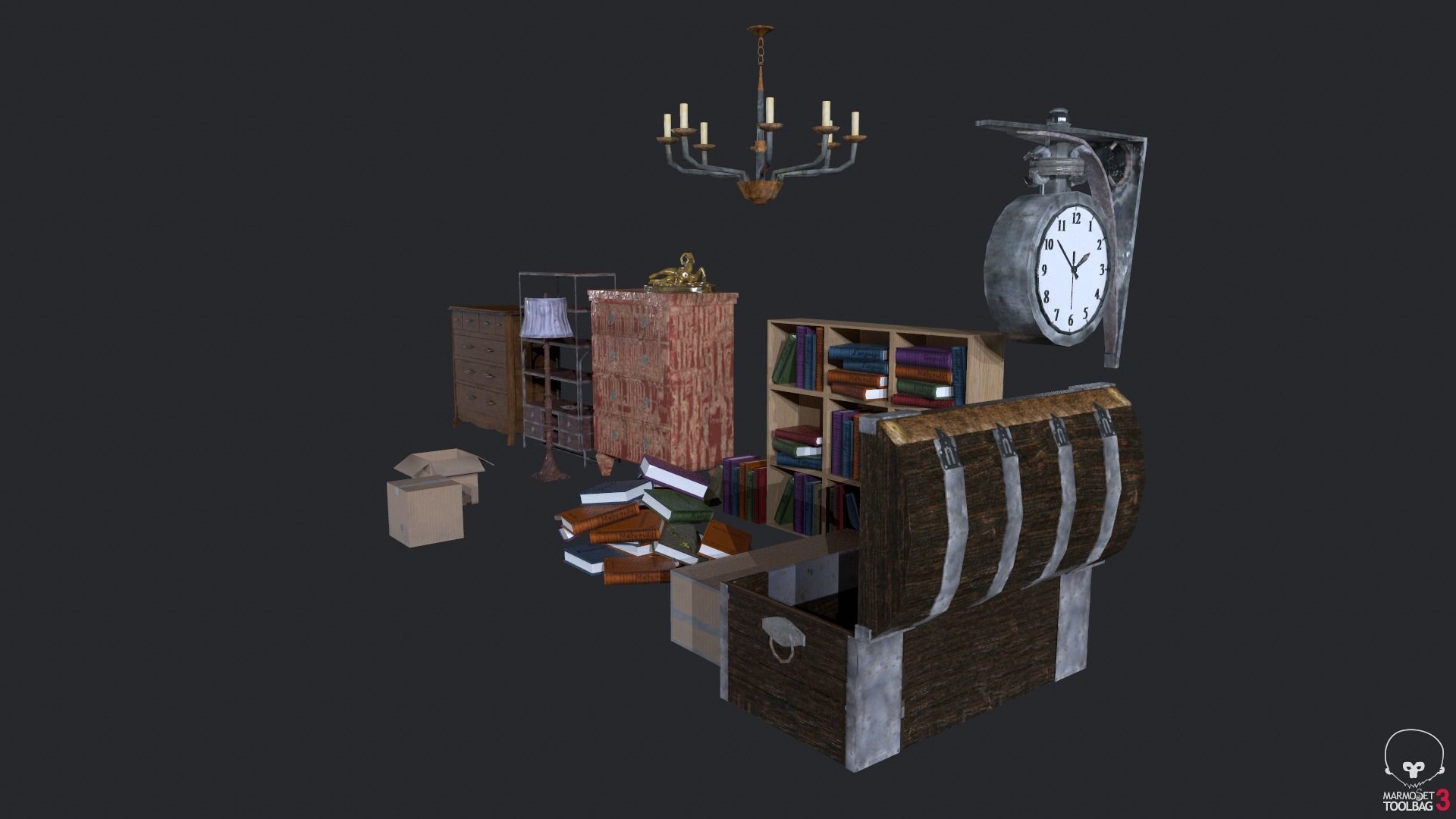 Horror Props Pack Low-poly 3D model_3