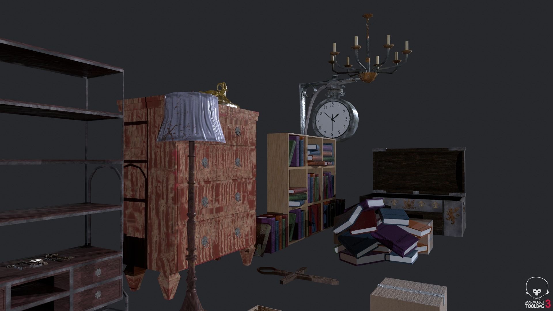 Horror Props Pack Low-poly 3D model_2