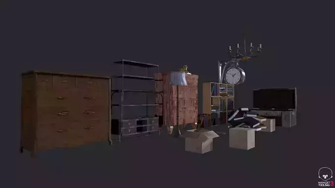Horror Props Pack Low-poly 3D model