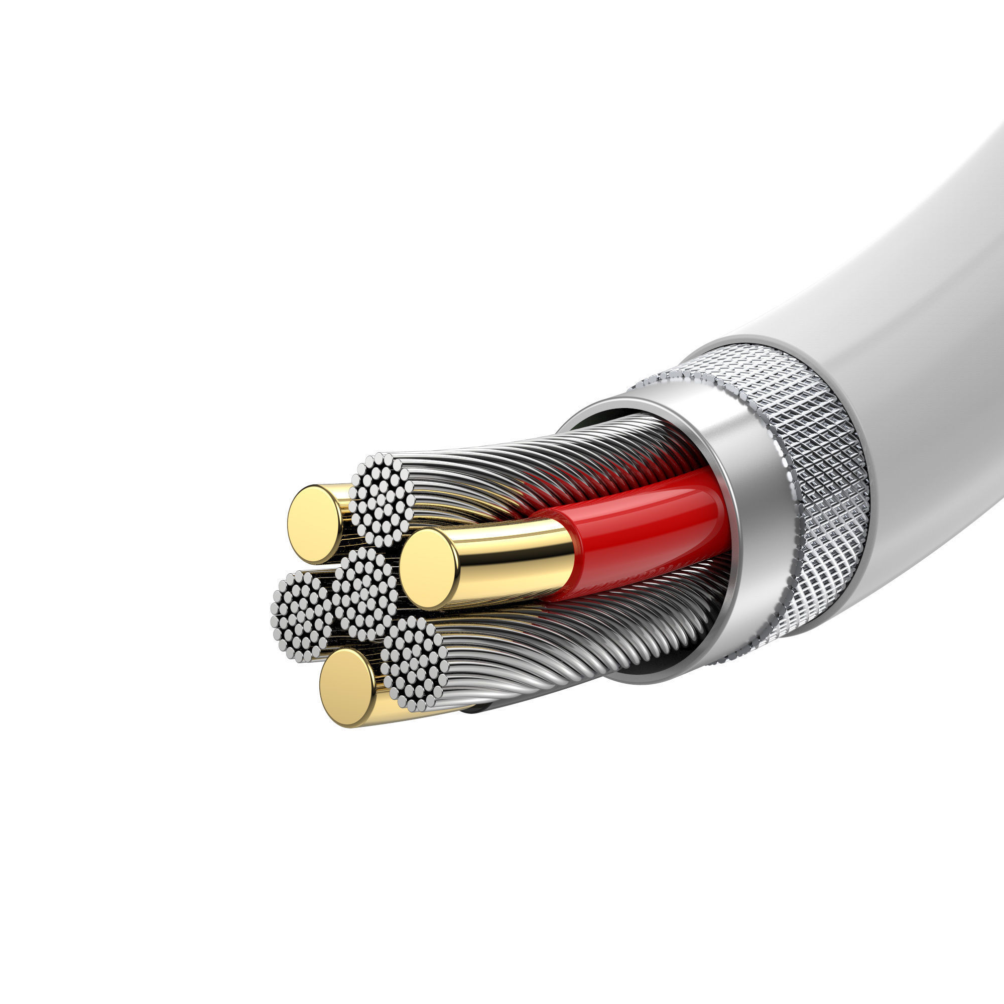 Apple Lightning to USB cable 3D model 3D model_4