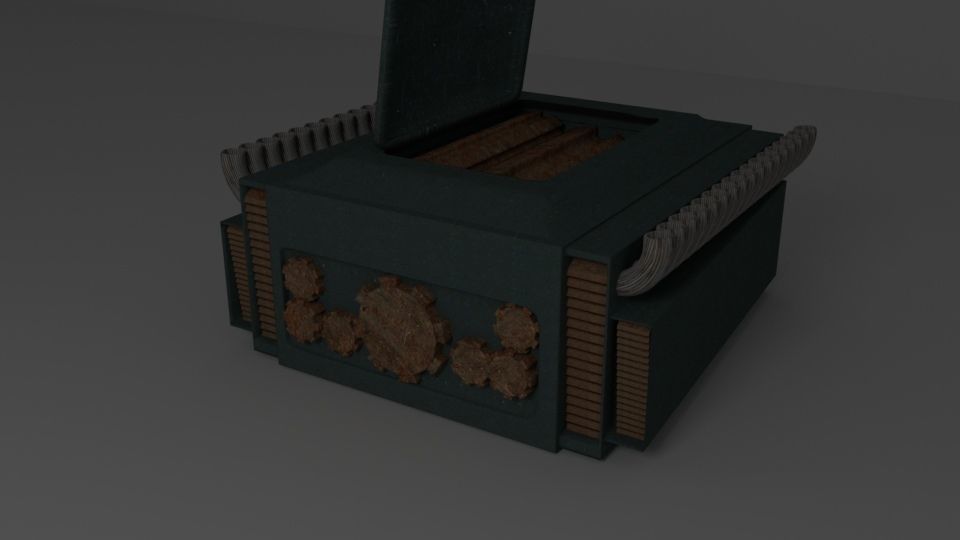 Car engine 3D print model_3