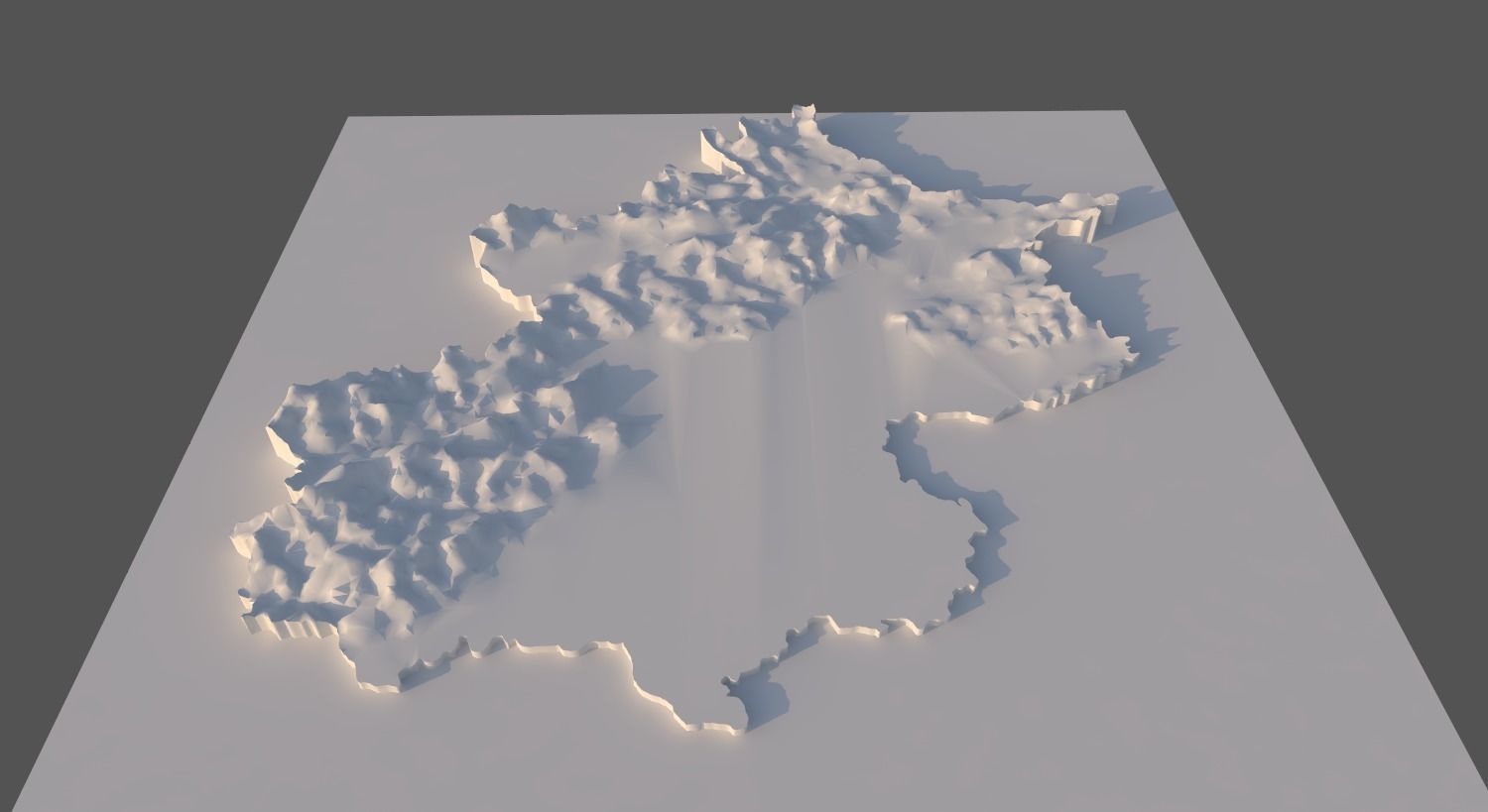 BEIJING 3D Terrain  Topography MAP 3D model_1