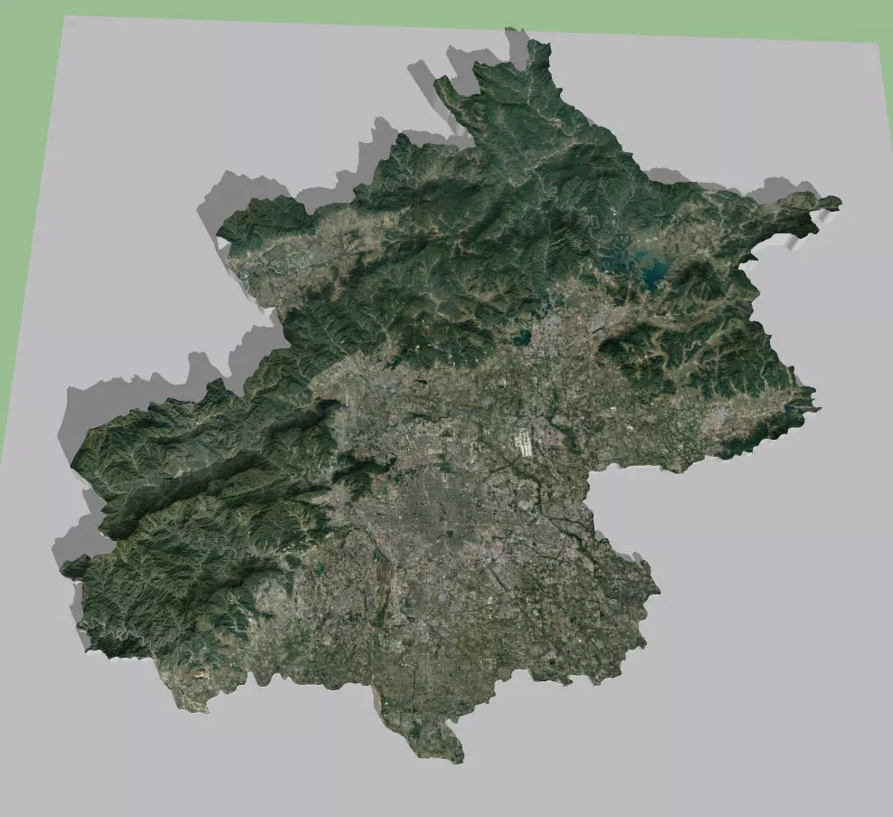 BEIJING 3D Terrain  Topography MAP 3D model_0