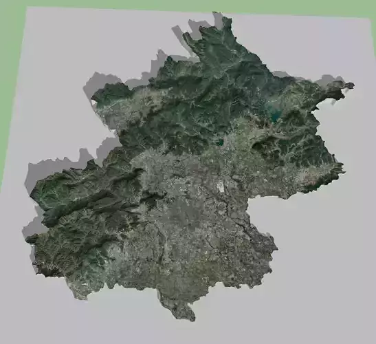 BEIJING 3D Terrain  Topography MAP
