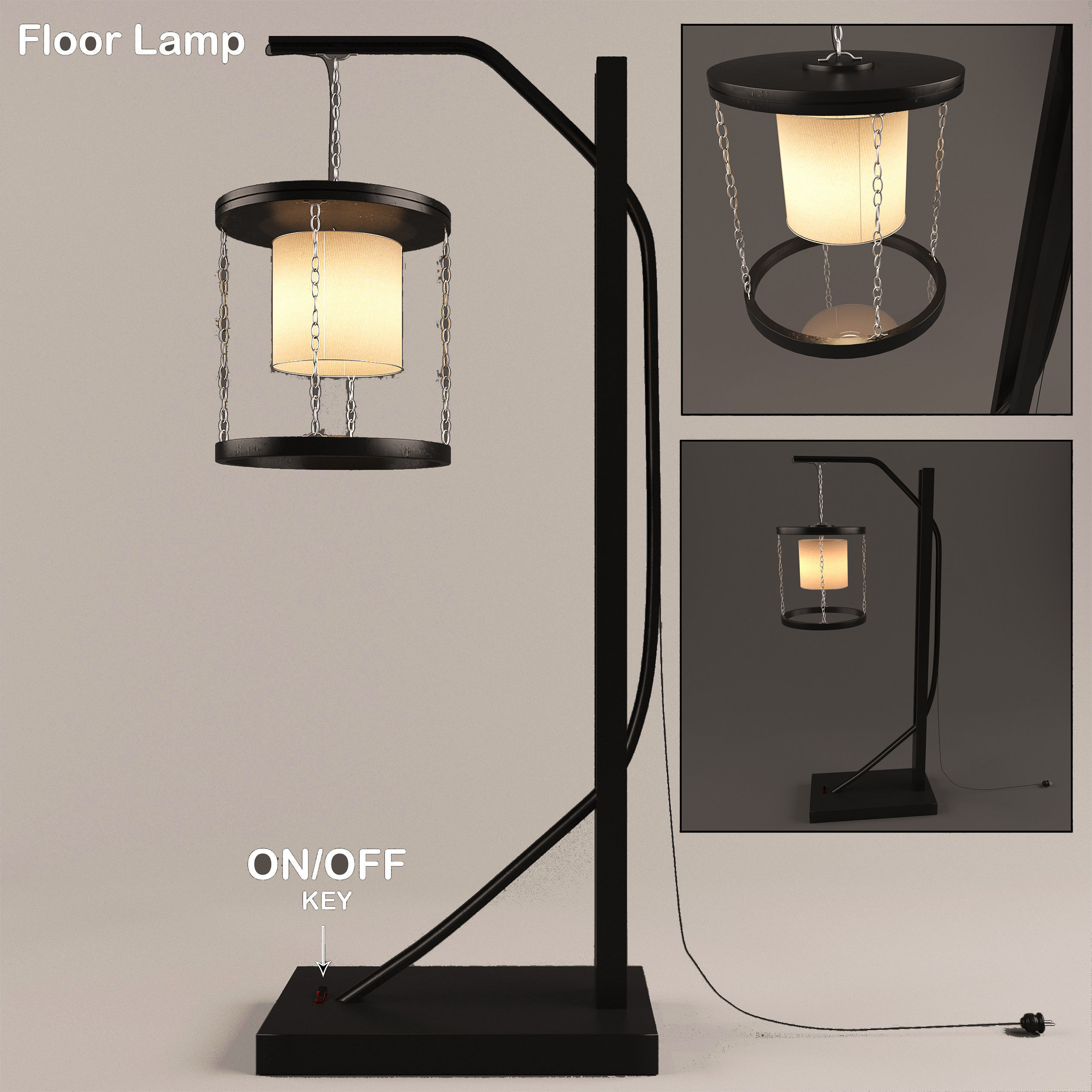 floor lamp 02 3D model_4