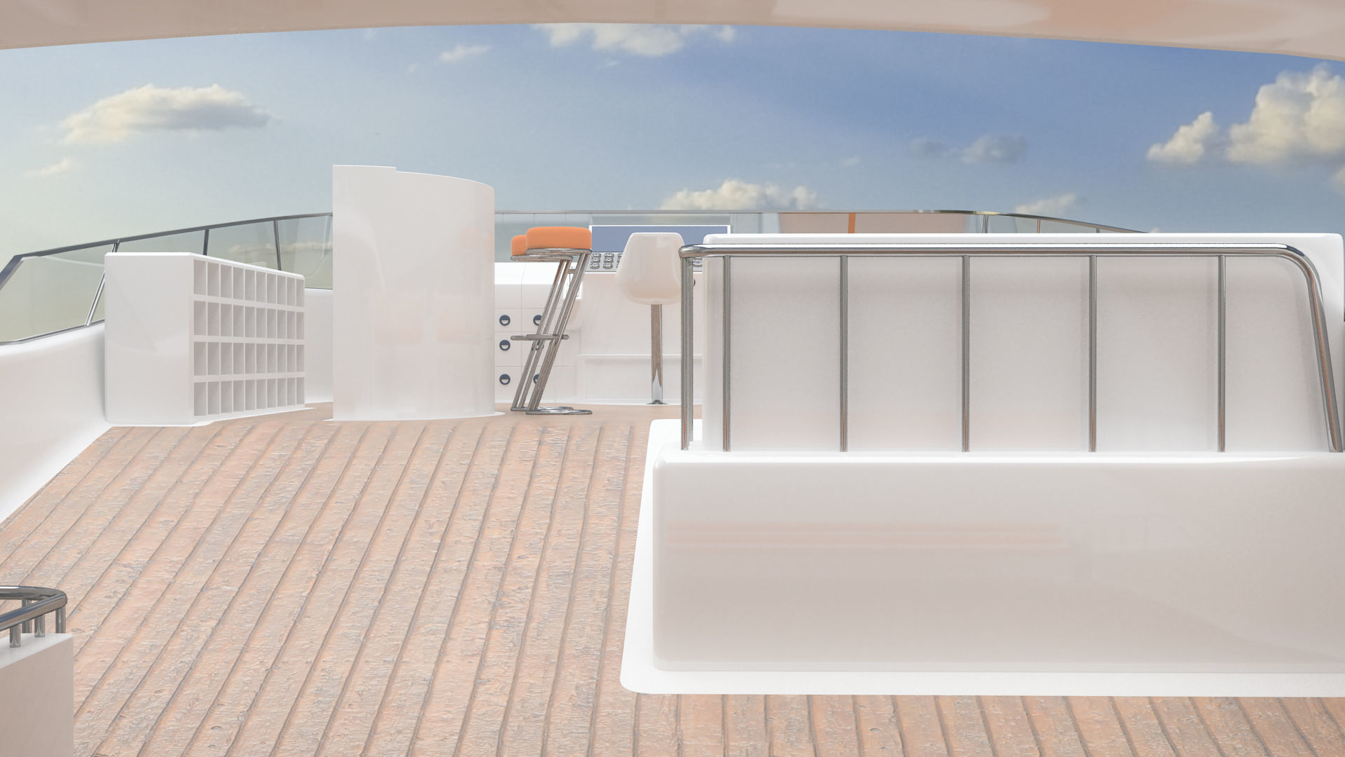 Large yacht 3D model_6