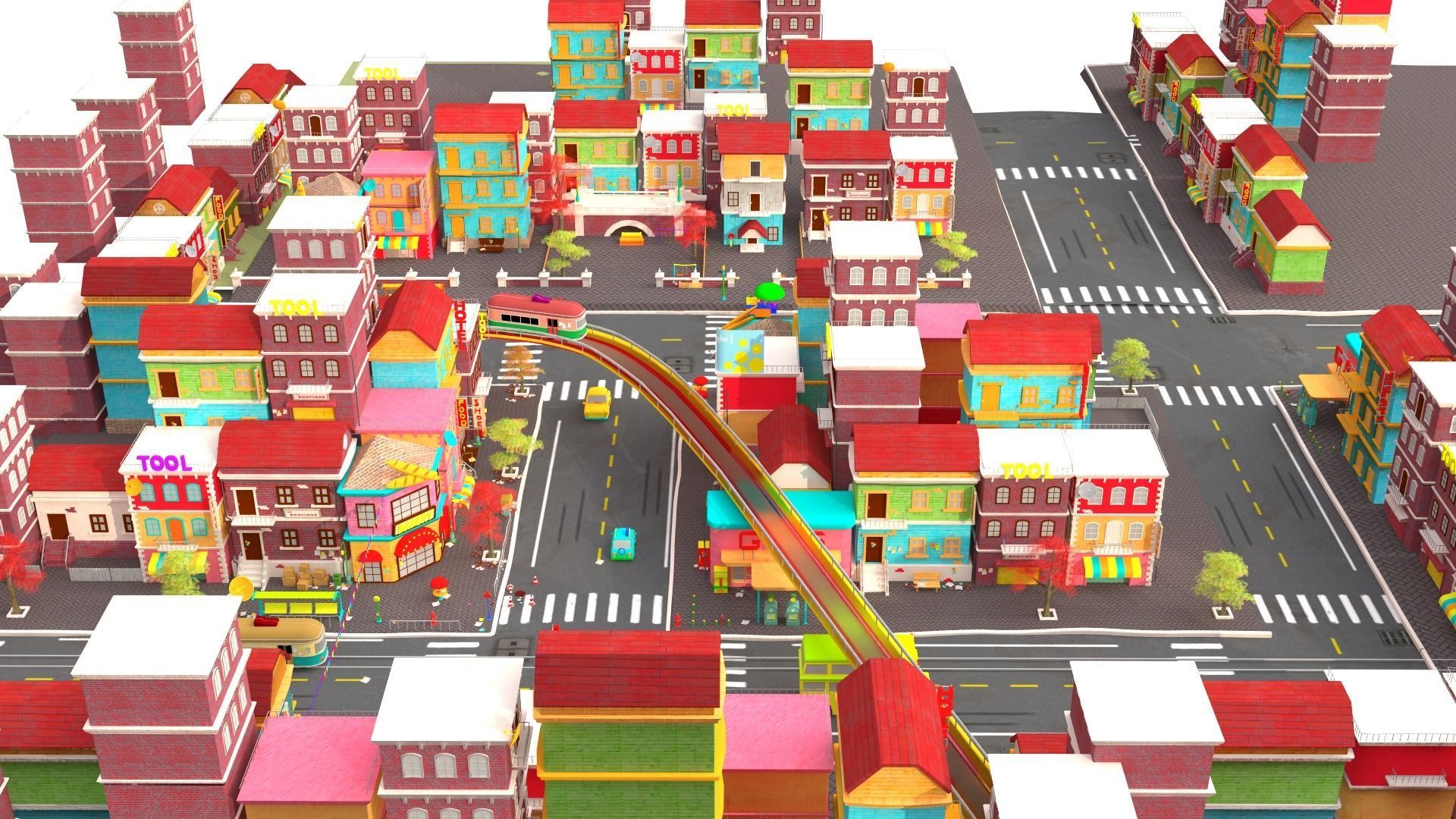 Asset - Cartoons - Street 3D Model Low-poly 3D model_6