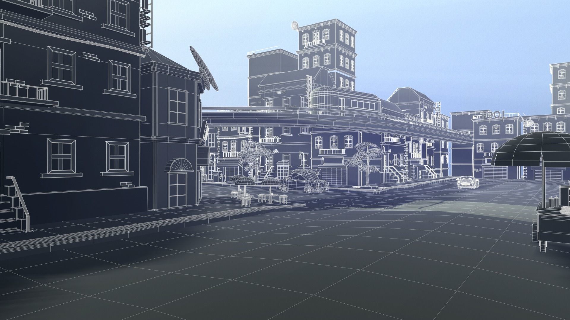 Asset - Cartoons - Street 3D Model Low-poly 3D model_9