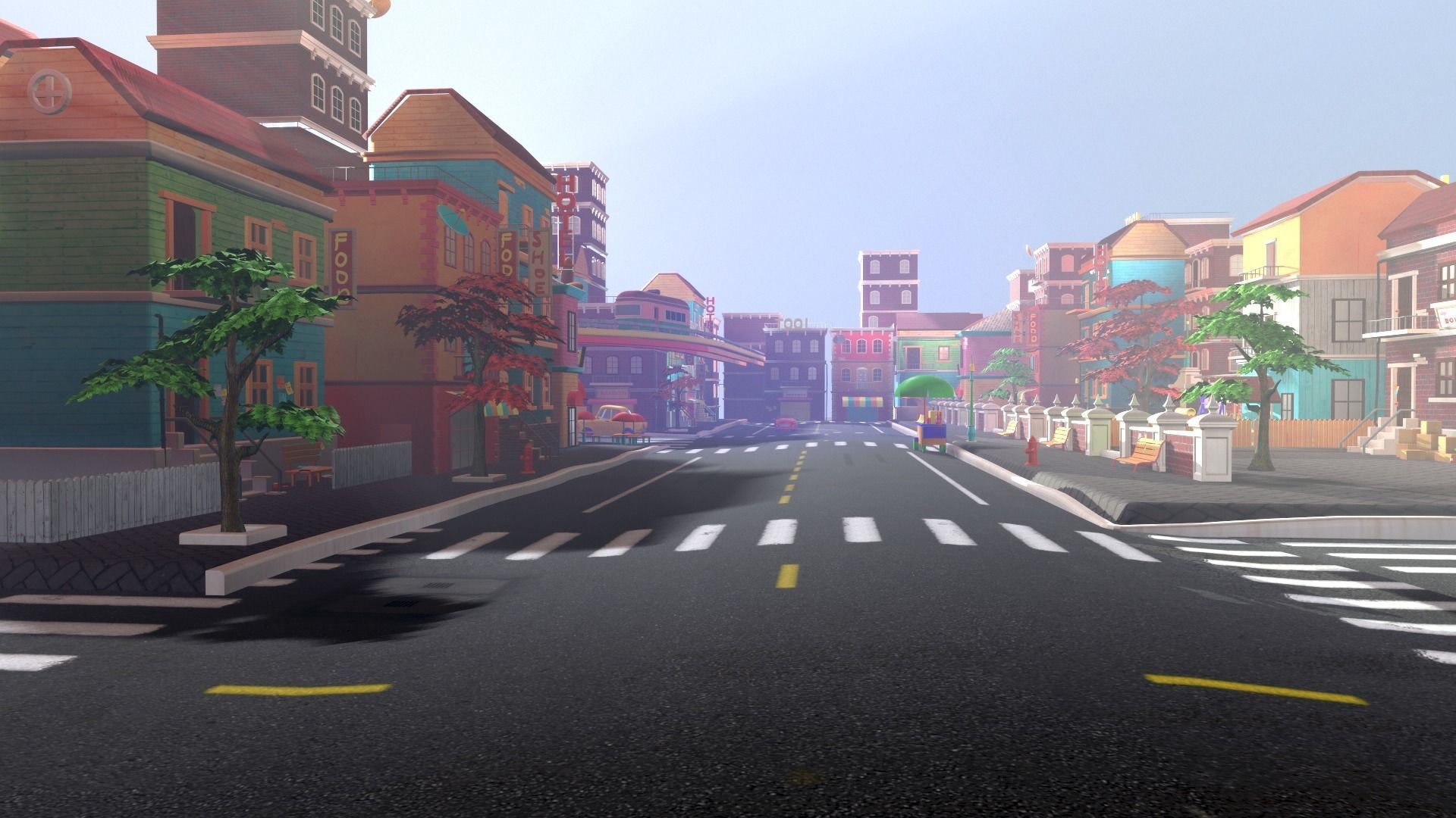 Asset - Cartoons - Street 3D Model Low-poly 3D model_4