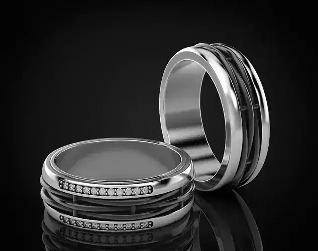 Stylish rings for men and women in two colors 445