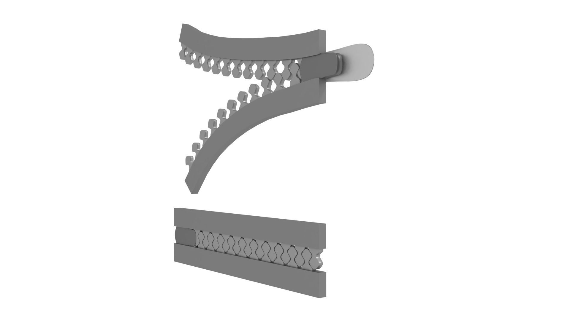 Zipper 3D model_2