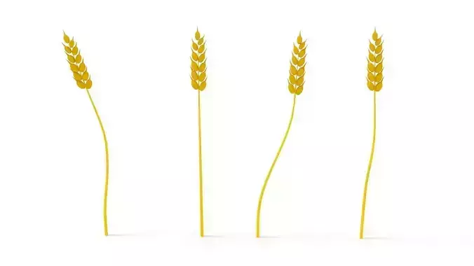 Wheat LOW POLY stalk