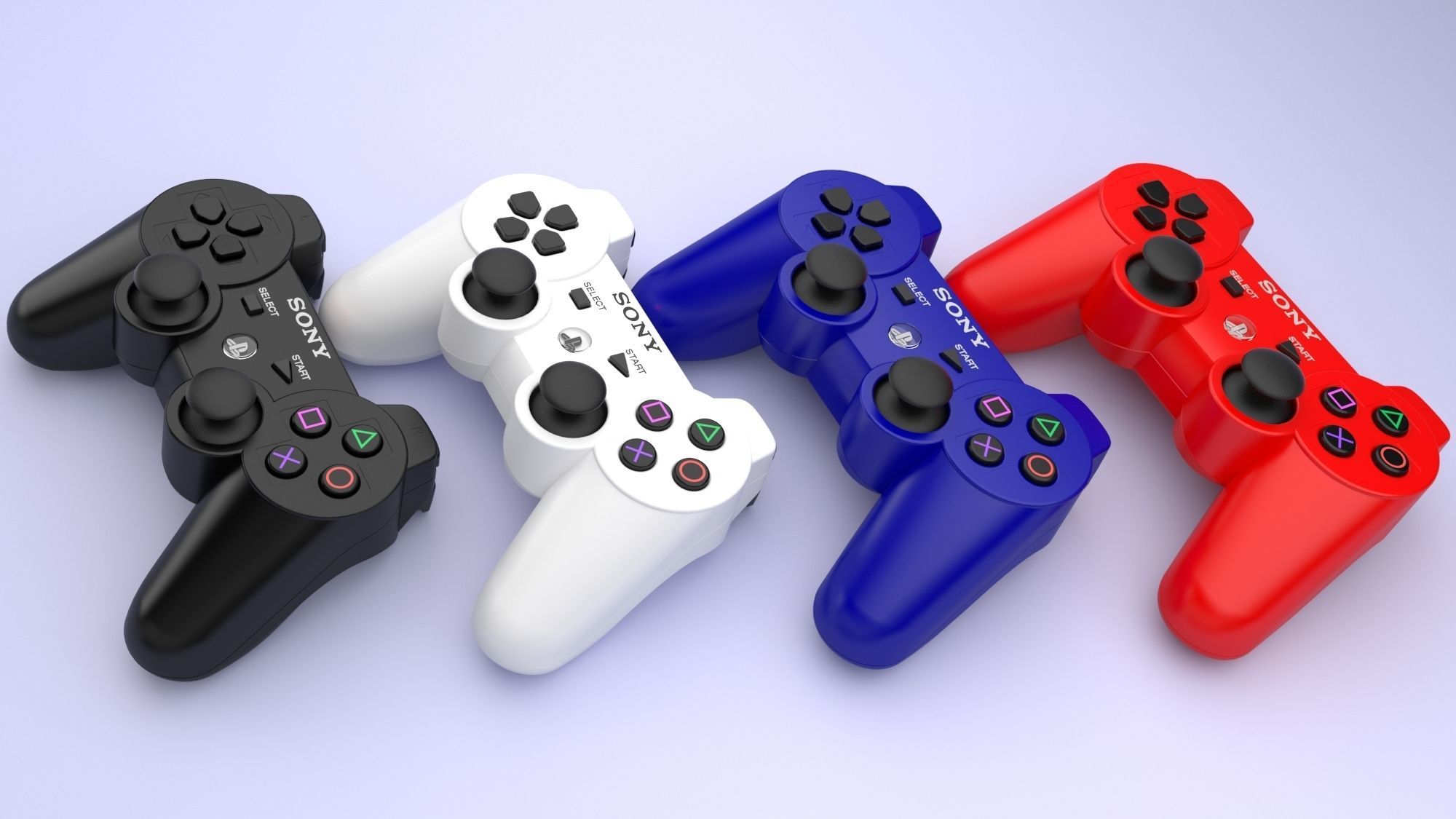 Controller PS3 3D model_3