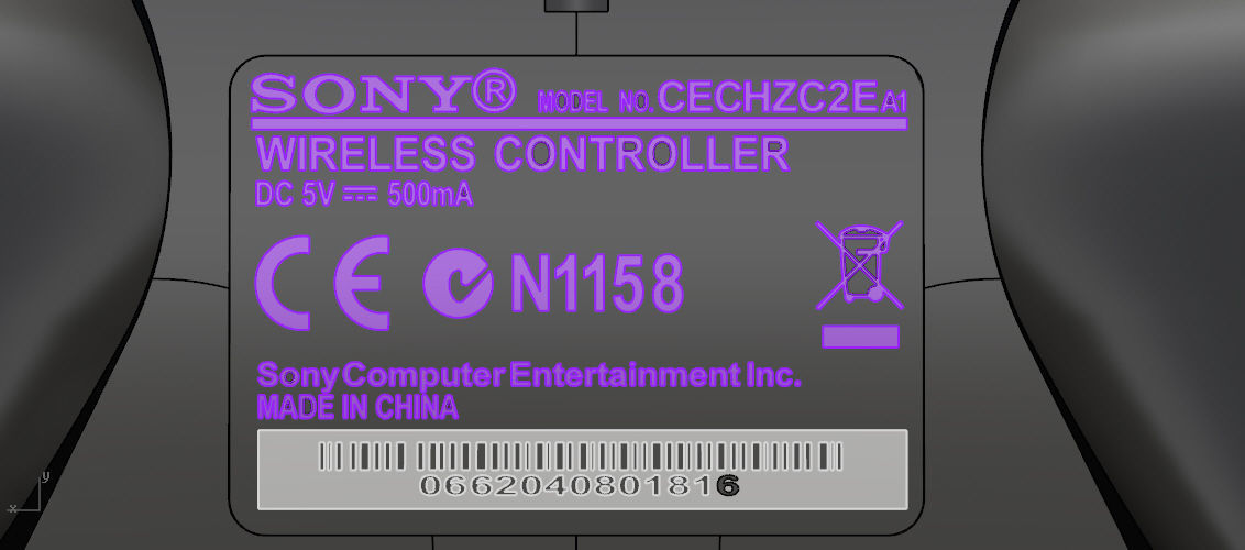 Controller PS3 3D model_11