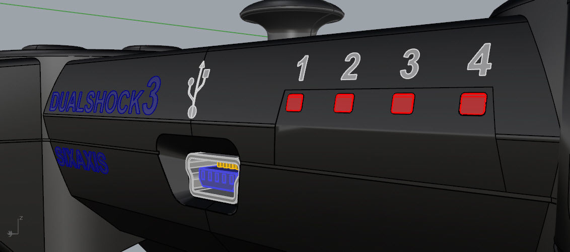 Controller PS3 3D model_10