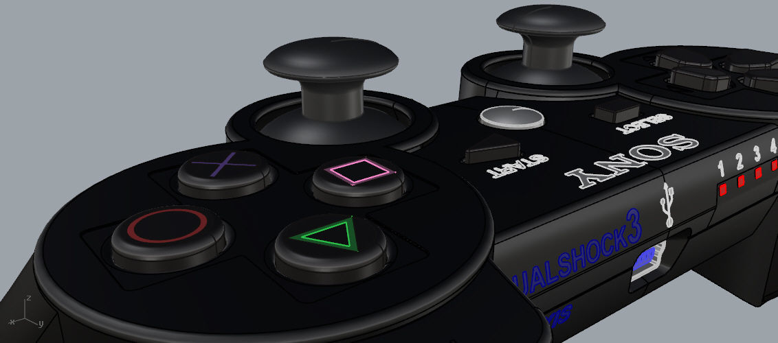 Controller PS3 3D model_14