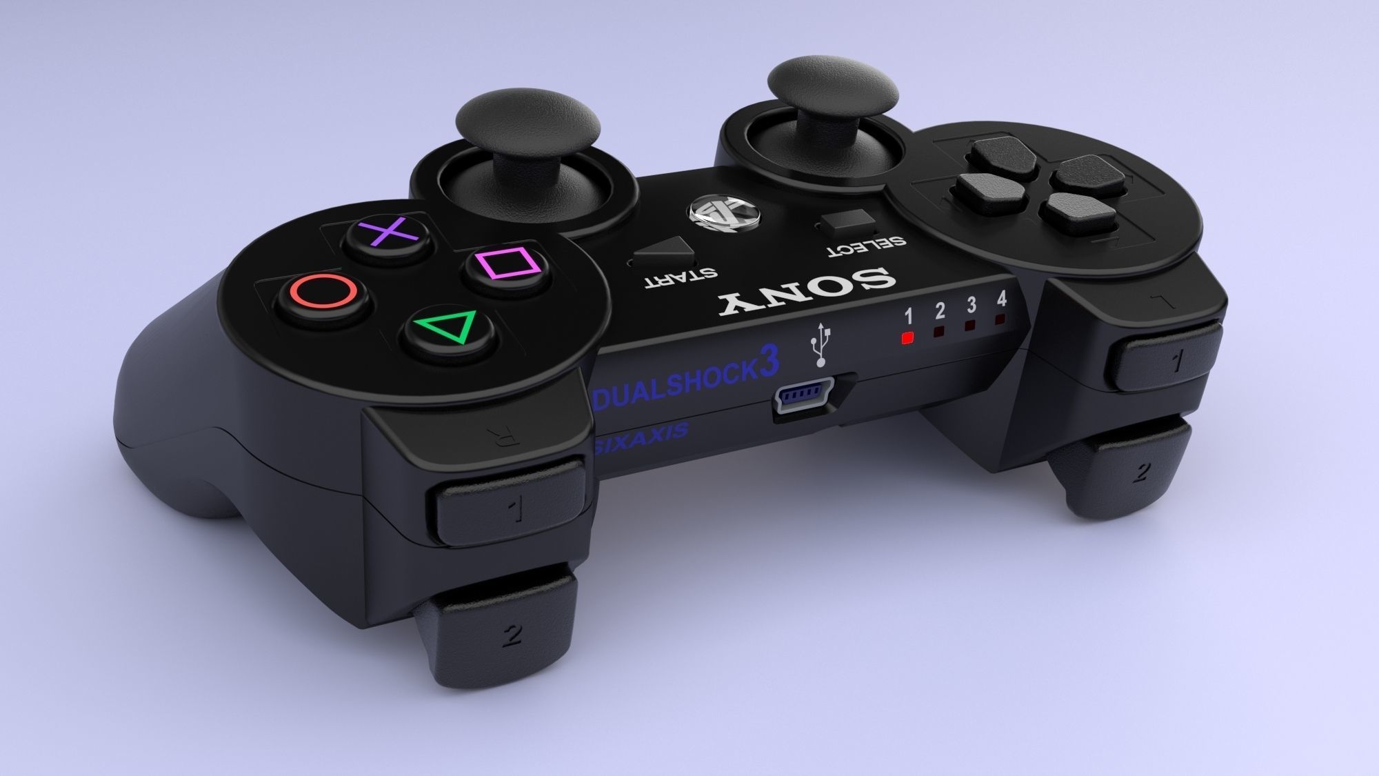 Controller PS3 3D model_1