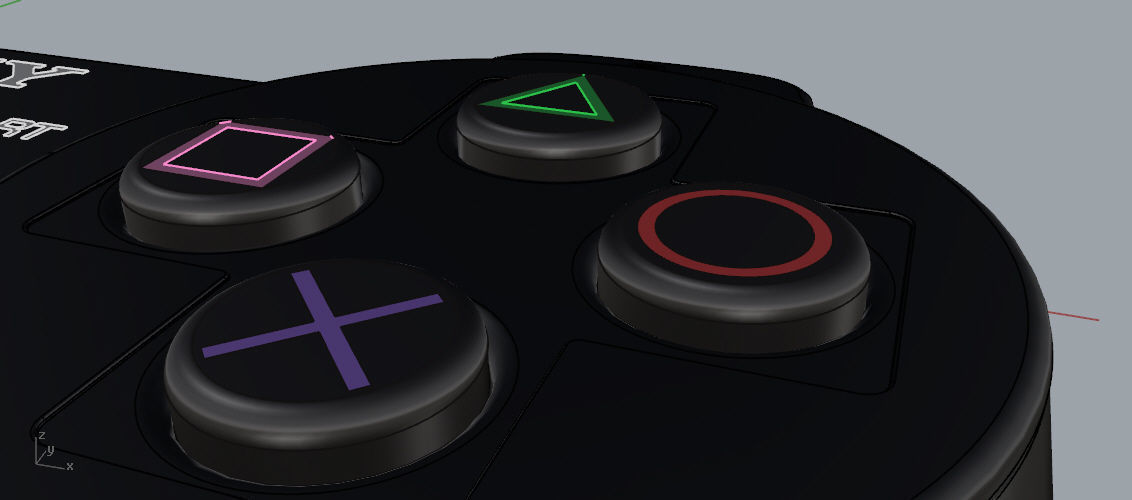 Controller PS3 3D model_7