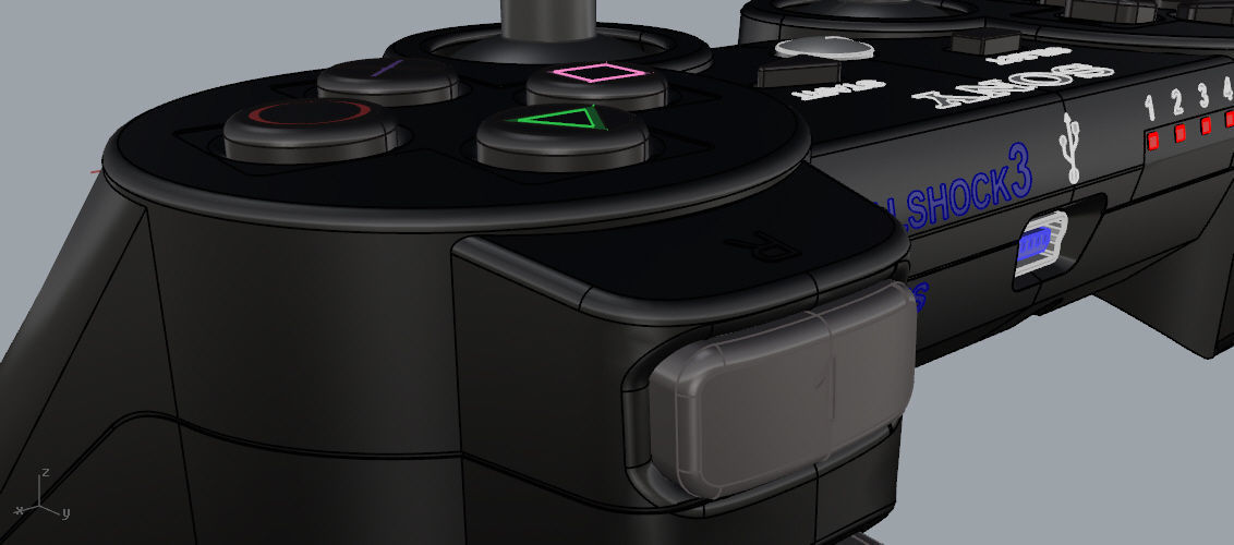 Controller PS3 3D model_9