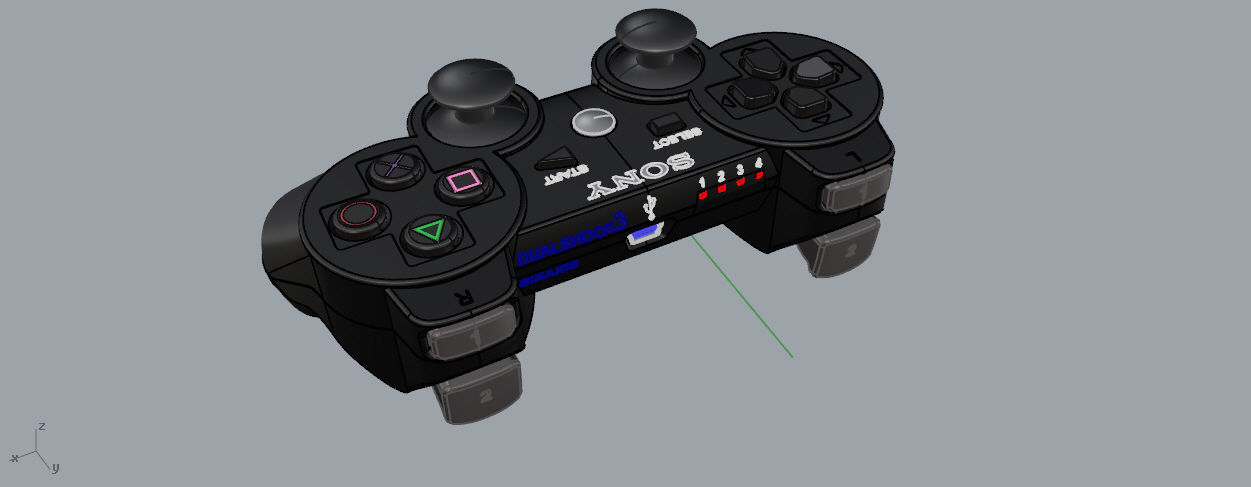 Controller PS3 3D model_21