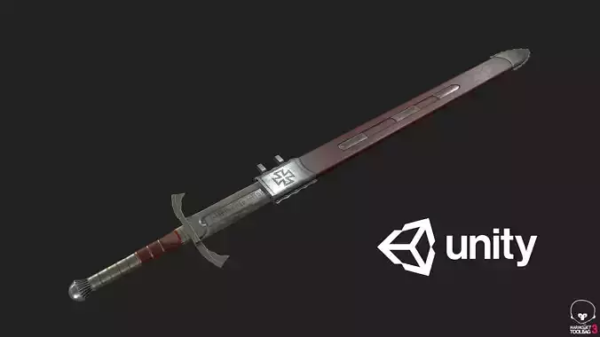 Templar Sword High Quality  - Game Ready