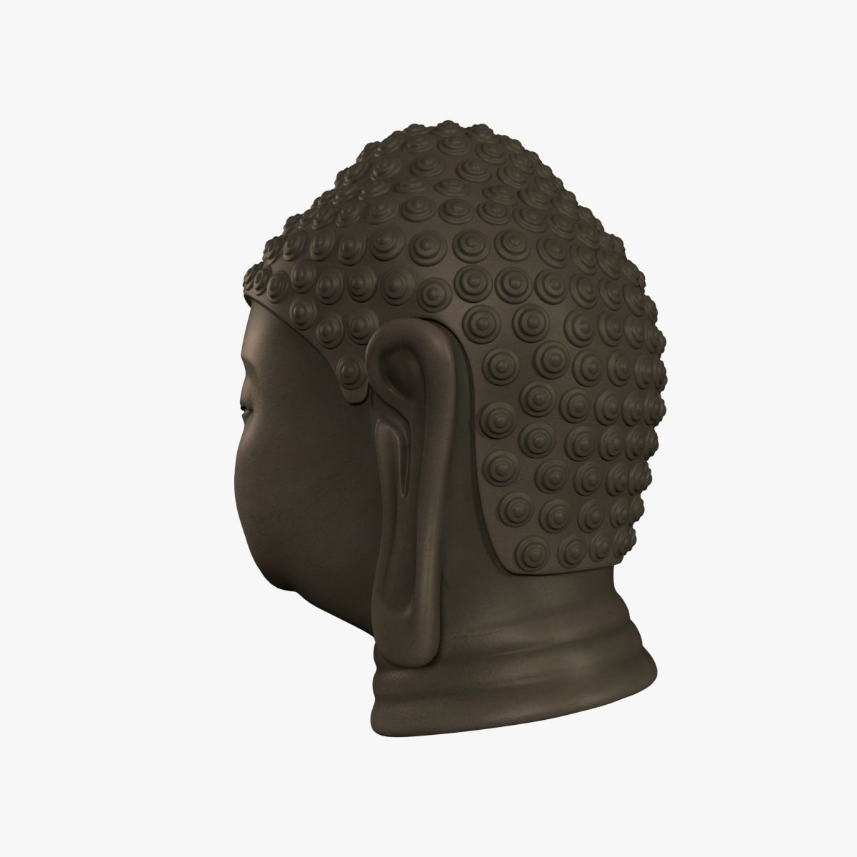 Buddha Head - Bust Low-poly 3D model_6