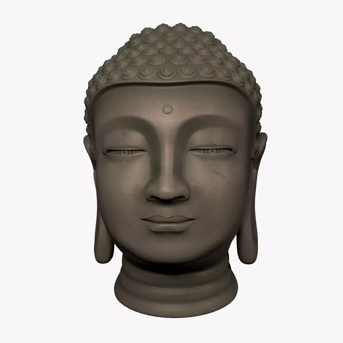 Buddha Head - Bust Low-poly 3D model_0