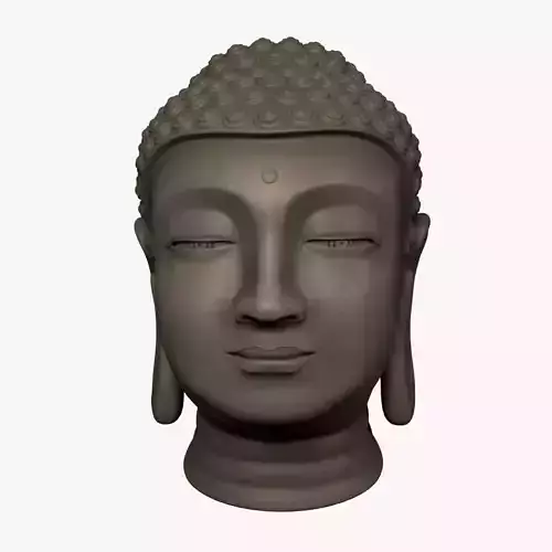 Buddha Head - Bust Low-poly 3D model