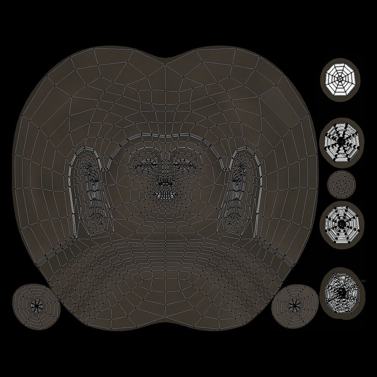 Buddha Head - Bust Low-poly 3D model_1