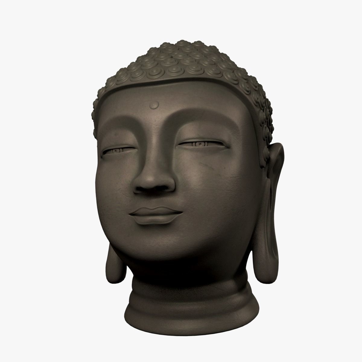 Buddha Head - Bust Low-poly 3D model_4