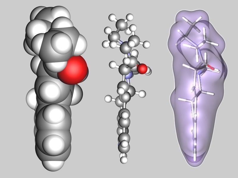 LSD Lysergic acid diethylamide molecule 3D model_6
