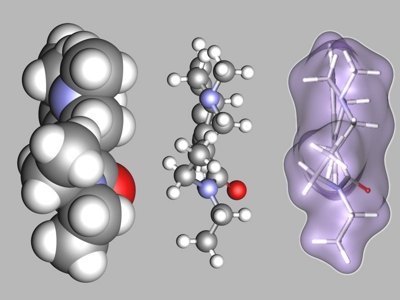 LSD Lysergic acid diethylamide molecule 3D model_5