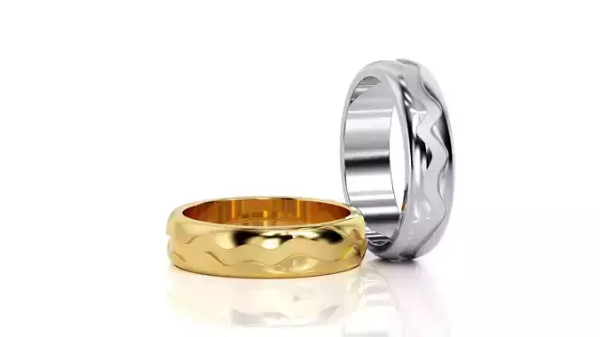 Wave Ring Band R 0126