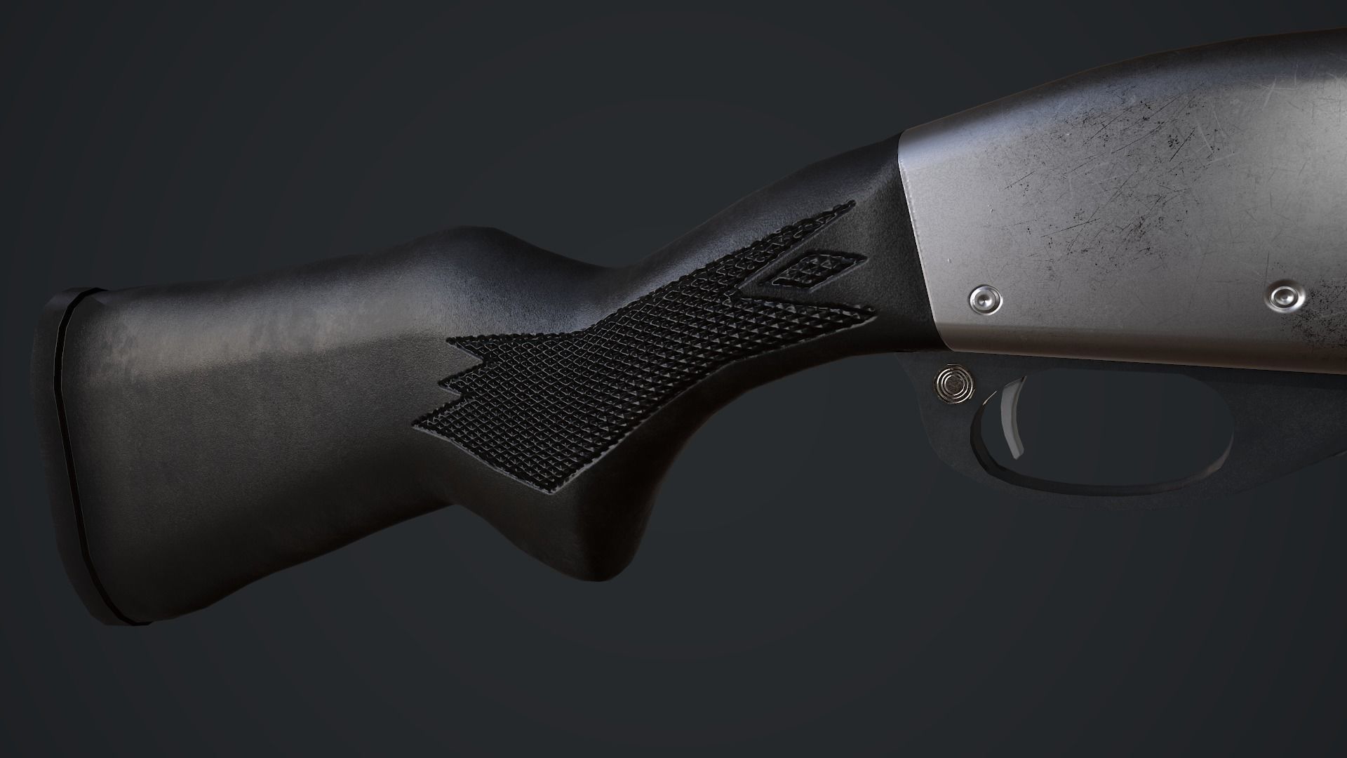 Remington 870 Marine Magnum Low-poly 3D model_11
