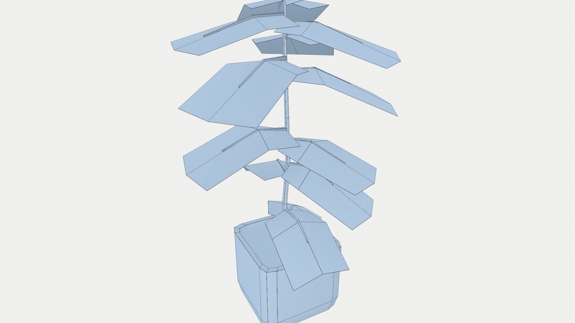 Little tree lowpoly model Low-poly 3D model_7